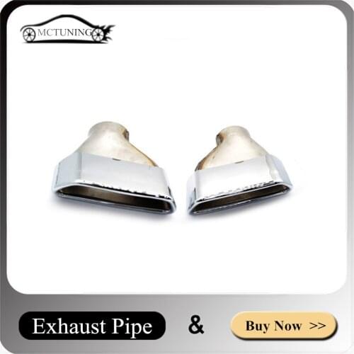 One Pair Stainless Steel Nozzles For B-MW New 5 Series G30 G38 530 540 2018 Rear Diffuser Muffler Pipe Exhaust Systems End Tip