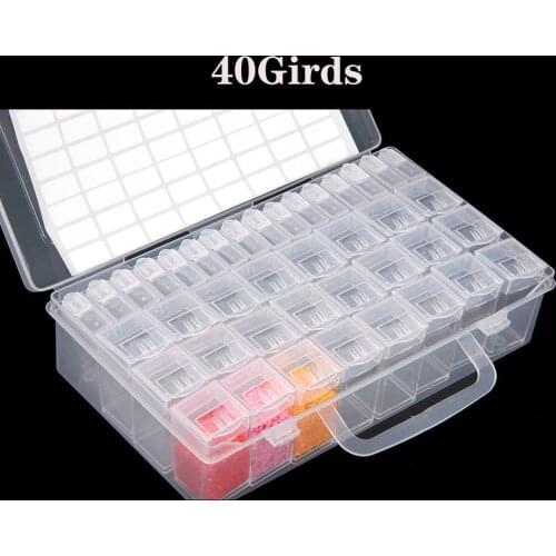 40/56 Grids 5D Diamond Painting Storage Box Containers Diamond Painting Tools Accessories Jewelry Beads Organizer Case