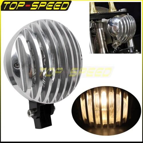 Motorcycle H4 Front 4.5'' Headlight Front Lights Headlight High High / Low beam For Harley Chopper Cafe Racer Cruiser