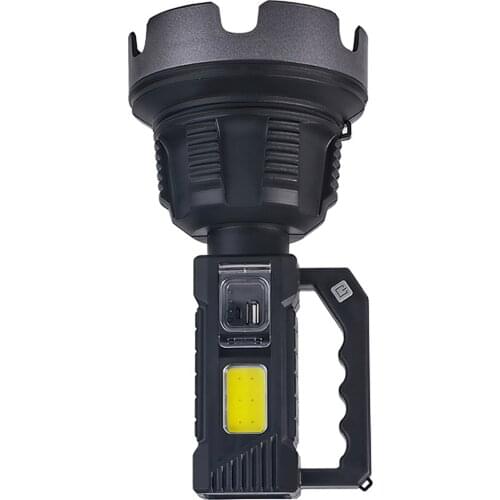 Display Handheld Torch Light Super Bright Flashlight Camping Hiking Portable Flashlight Camping Searchlight with Foldable Power