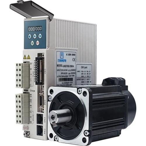 750W 0.75KW 3000rpm 2.39NM 80mm 220V AC Servo Motor&drive Kit With 3m Cable 2500line JMC 80JASM07230K-2500+JASD7502-2500