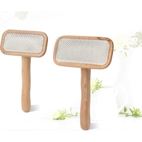 Dogs Hair Remover Brush Pet Cat Grooming Brush Wood Puppy Big Dog Combs Pet Flea Comb Dog Shedding Comb Cat Cleaning Supplies