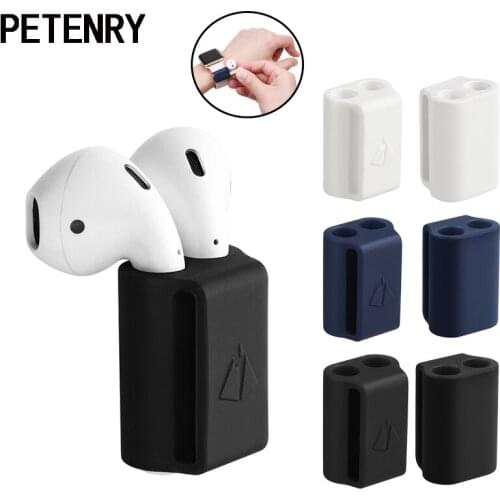 Anti-lost Silicone Holder Clip for Airpods Wireless Earphone Strap Carrying Case Skin Cover Socket for Apple AirPods Accessories