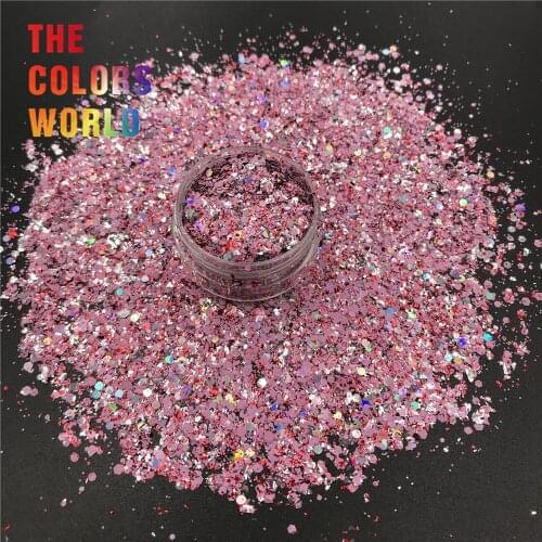 TCT-398 Mix Shape Chunky Colorful Shards Nail Glitter Nail Art Decoration Body Art Tumbler Crafts DIY Accessories Party Supplier