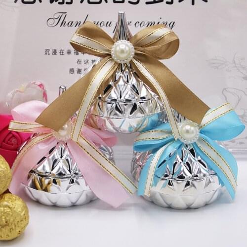 Chocolate candy packaging box / wedding conical plastic candy box / pinecone jewelry box for wedding decor