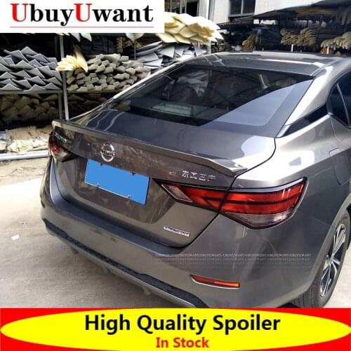 High Quality ABS Plastic Spoiler Primer Color Car Tail Wing Rear Trunk Spoiler For Nissan Sentra SYLPHY 2018 2019 2020
