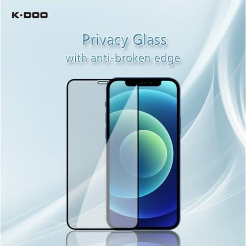 K-Doo Privacy glass film anti-broken 3D curved edge anti-peeping phone protector ultra clear display for iPhone12/12pro/12promax