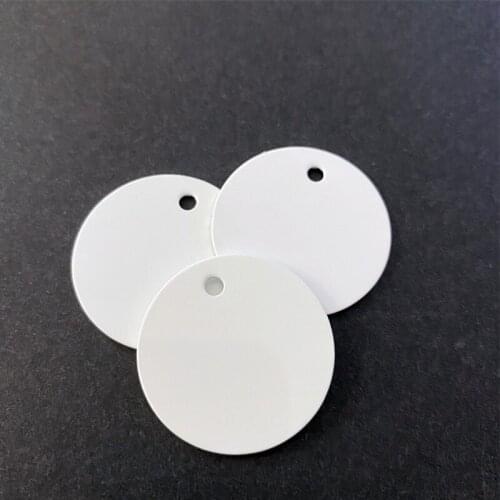 30 Pieces White Sublimation Blank Polymer Dog Name Tag Slider Pet ID Tags Personalized Nameplate Pet Tag Custom Dog CatTag