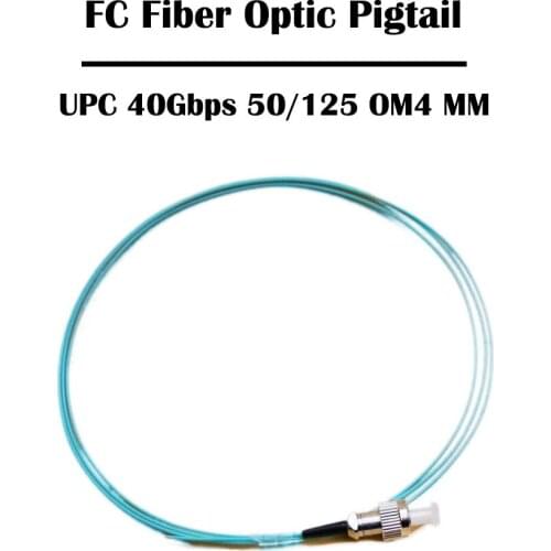 50Pcs/lot 0.5/1/1.5/2 Meters FC/UPC 50/125 OM4 MM Multimode 0.9mm Fiber Optic Pigtail For FTTH Project Optic Cable