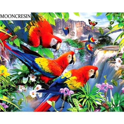 5D Diamond Painting Animal Parrot Cross Stitch Diy Diamond Embroidery Home Decor Crystal Mosaic Rhinestone Paint With Diamonds