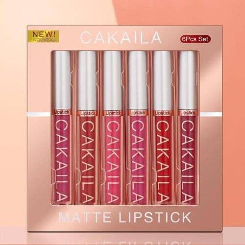 CAKAILA 6 PCS Lip Gloss Lasting Moisturizing And Not Easy To Fade Lip Glaze Waterproof Lipstick Lips Makeup Cosmetic TSLM1