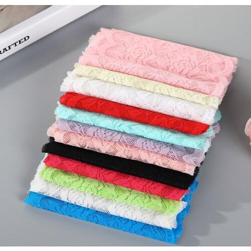 8cm Hollow Out Rose Floral Embroidered Lace Ribbon DIY Apparel Sewing Fabric Lace Tape Home Garment Curtain Decor Accessories