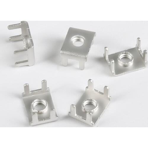 Hardware Stamped Parts PCB-1040 M4 Screw Type 4Pin Circuit Board Copper Welding Terminal Post