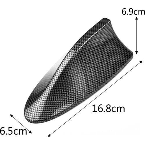 Car Radio Shark Fin Carbon Fiber Universal Roof Antenna Radio FM/AM Decorate Aerial Antenna Car Styling