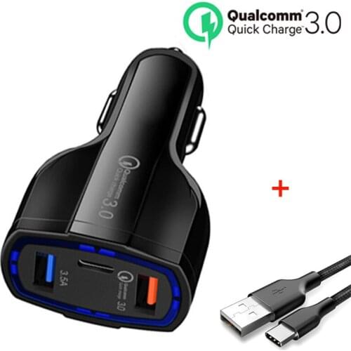 Quick Charge 3.0 Car Charger 5V 3.5A QC3.0 Turbo Fast Charging Car-charger Dual USB Car Mobile Phone Charger For huawei XIAOMI