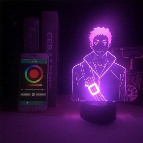 Clock Base Table 3D Lamp Haikyuu Daichi Sawamura Japanese Anime light Dropship Color Changing Atmosphere Night Lights