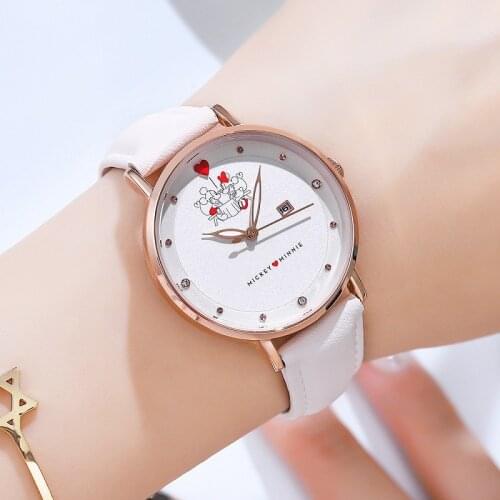 Disney Ladies Micky Mouse Minnie Clock Women Watches Fashion Diamond Female Quartz Wristwatches Relogio Feminino Zegarek Damski