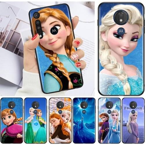 Disney Princess Aisha for Motorola G9 G8 G E7 E6 One Play Marco Hyper Fusion Stylus Power Edge Plus Black Phone Case