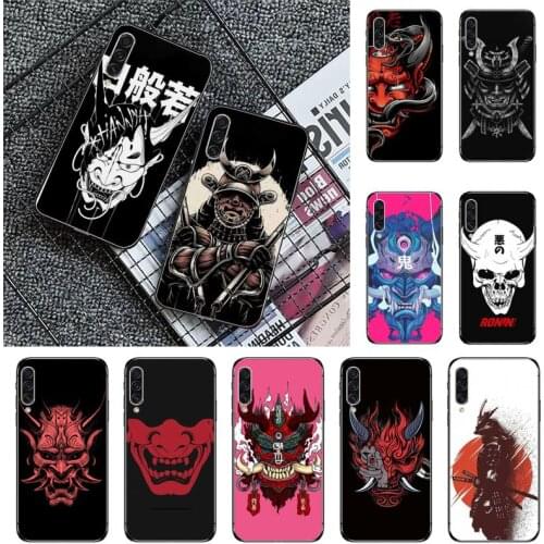 Japanese samurai oni mask pattern Phone Case For Samsung galaxy A S note 10 7 8 9 20 30 31 40 50 51 70 71 21 s ultra plus