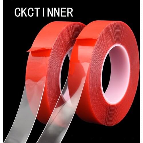 1pcs 3M 5mm 6mm 8mm 10mm 12mm 15mm Double Sided Adhesive Super Strong Transparent Acrylic Foam Adhesive Tape No Traces Sticker