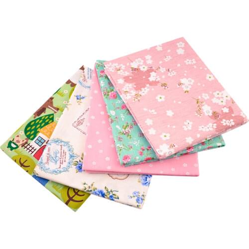 Bedding Twill 100% Cotton Fabric Green Printed Floral Designs Home Textile Decoration Tecido Sewing Cloth Fabric Quilting Tela