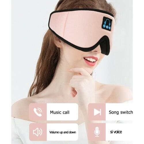 Comfort Blindfold Shield Patch Eyeshade 3D Sleep Eye Mask Cover Shade Eyepatch Wireless Bluetooth Sleep Headset