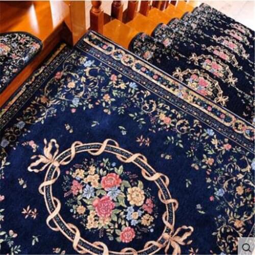 Beibehang Free plastic high - grade mats European pastoral anti - skid stairs angle custom solid wood staircase carpet mats