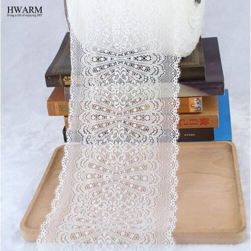 African lace fabric ribbon wedding decoration trim 5 yard Table Runner New underwear accessories 20cm Nylon bilateral wave elast