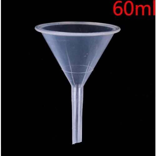 60ml 1/2" Mouth Dia Laboratory Funnel transfer perfume Liquid Plastic Filter Funnel Chemistry Equipment