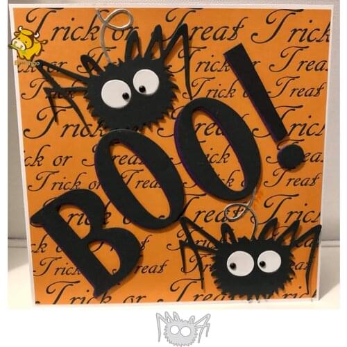 Metal Dies Big EyeS Spider Stencil Template for Embossing DIY Scrapbooking Paper Album Gift Cards Making Cutting Dies New