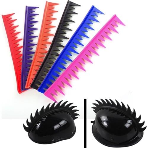 Dirt Bike Helmet Decals Stickers Spike Strip BMX Mohawks Racing Motorcycle Helmets Sticker Rubber 3M Red Pink Black Orange Blue