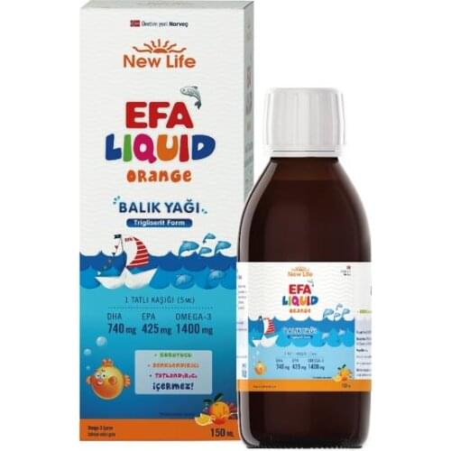 NewLife Efa Liquid Fish Oil 150 ml-Orange