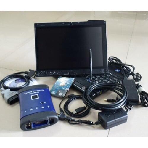 Laptop X201T + GDS Tech2Win Software Installed HDD + G M MDI OBD2 Scanner Car Diagnostic Interface Scan Tool Ready for Work
