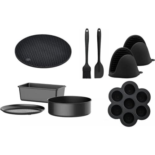 New Baking Set For Ninja Foodi 6.5,8Qt,Accessories Pot,Nonstick Bakeware Set With Multi-Purpose Crisper Pan,Loaf Pan