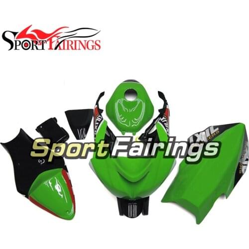 Fiberglss Racing Green Black Fairings For Kawasaki ZX6R ZX-6R 636 09 10 11 12 2009 2012 Plastic Covers Motorcycle Fairing