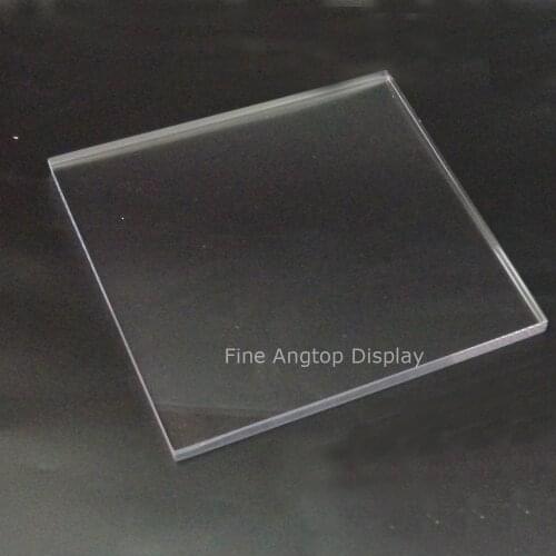 200x200x10mm clear acrylic craft blocks display brand logo brick jewelry sets display panel window showing stand