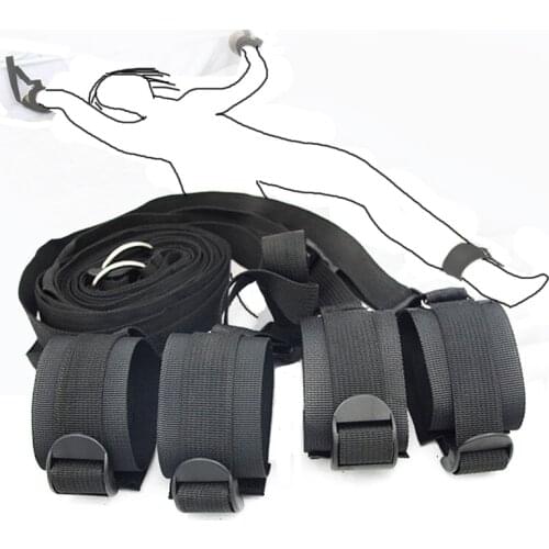 Sex Upgrade Bundled Sexy BDSM Bondage Bed Straps Adult Products Bed Tied Sex Position Hands Feet Bundle for Couples Sex Games