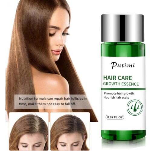 Putimi Fast Hair Growth Serum Essential Oil Anti Preventing Hair Lose Liquid Damaged Hair Repair Growing Women Men TSLM1