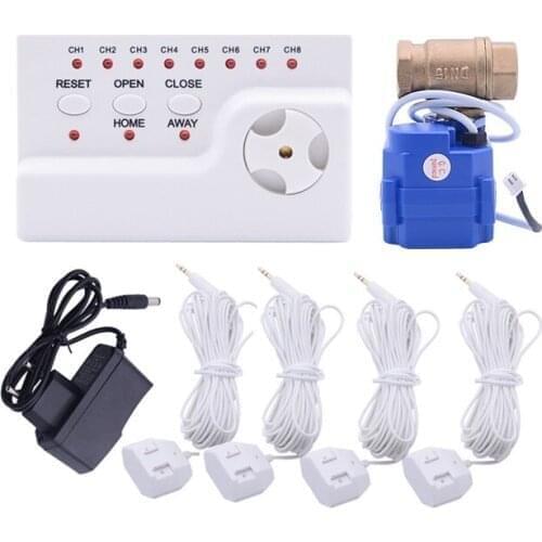 WLD-806 (DN20*1pc) Water Leakage Detector Flood Alert Overflow Protection Water Sensor Alarm System with 4pc 6meters Water Cable