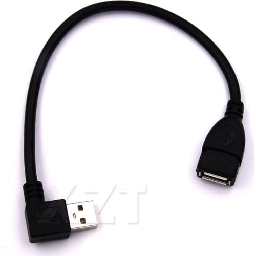 1pcs Left angled adapter 90 degree male to female USB 2.0 AM/AF new Connector for laptop PC Computer Black L Shape Converter