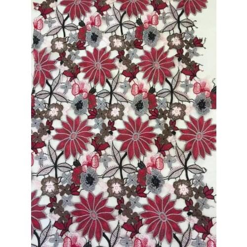 120cm top quality dyed polyester yarn heavy embroidery lace fabric,luxurious ball dress fabric,XERY150909D