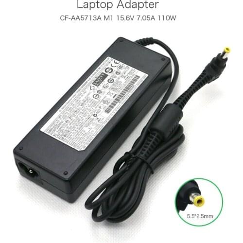 15.6V 7.05A 110W 5.5*2.5mm CF-AA5713A M1 Power Charger for Panasonic Toughbook CF-31 CF-53 CF-52 CF-19 Laptop AC Adapter