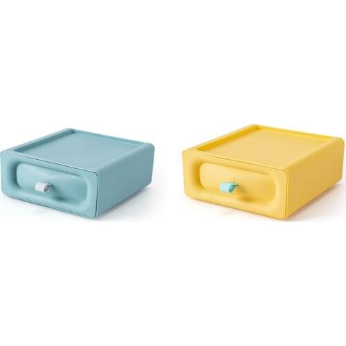 2PCS Home Desktop Storage Box, Bedside Creative Storage Drawer, Stackable Storage Box To Organize Small Drawers