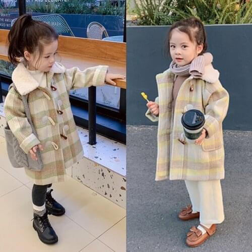 2021 In Stock Jacket Winter Spring Coat Outerwear Top Children Clothes School Kids Costume Teenage Girl Clothing Woolen Cloth Hi