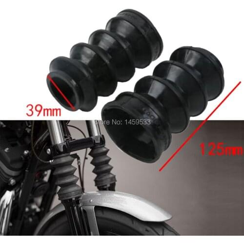 39mm Motorcycle Front Fork Rubber Gator Gaiters Boots Covers Fit For Harley Iron 883 XL883 Sporster 1200