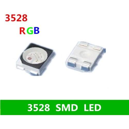 500pcs RGB LED Diode 3528 SMD 3528 1210 RGB LED Alto Brilho Multicolor Diodo RGB-LED-Diode 1210 SMD LED Light Emitting Diod