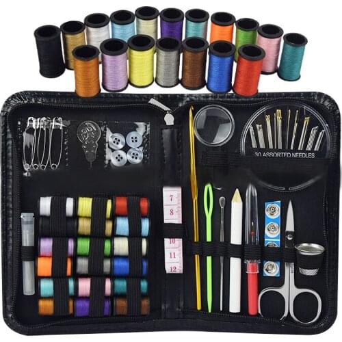 79Pcs/Set Portable Travel Sewing Box Kitting Needles Tools Quilting Thread Stitching Embroidery Craft Sewing Kits Home Organizer