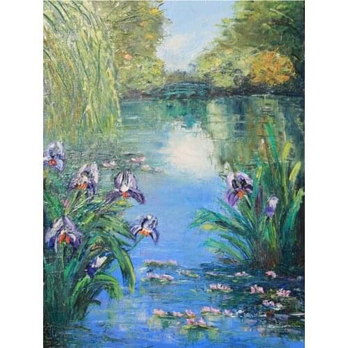 DIY diamond Painting Lakeside Willow Water Lily full diamond embroidery mosaic Wall Pictures Art For Living Room Home Decoration