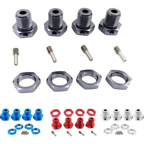 Aluminum Wheel Hubs 17mm Hex Nuts Kit 5353 for Traxxas E-Revo 1:10 4X4 Off-road Climbing Truck Upgrades