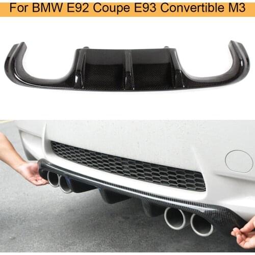 Car Rear Bumper Diffuser Lip Spoiler for BMW E92 Coupe E93 Convertible M3 2008 - 2013 Rear Diffuser Carbon Fiber / Black FRP